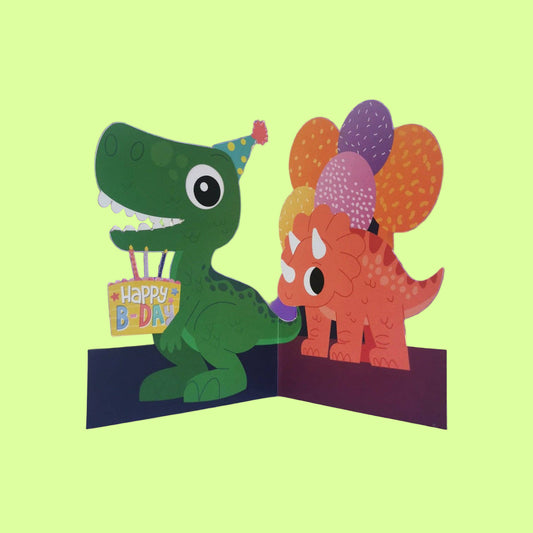 Greeting Card - Movable Eyes Dinosaur