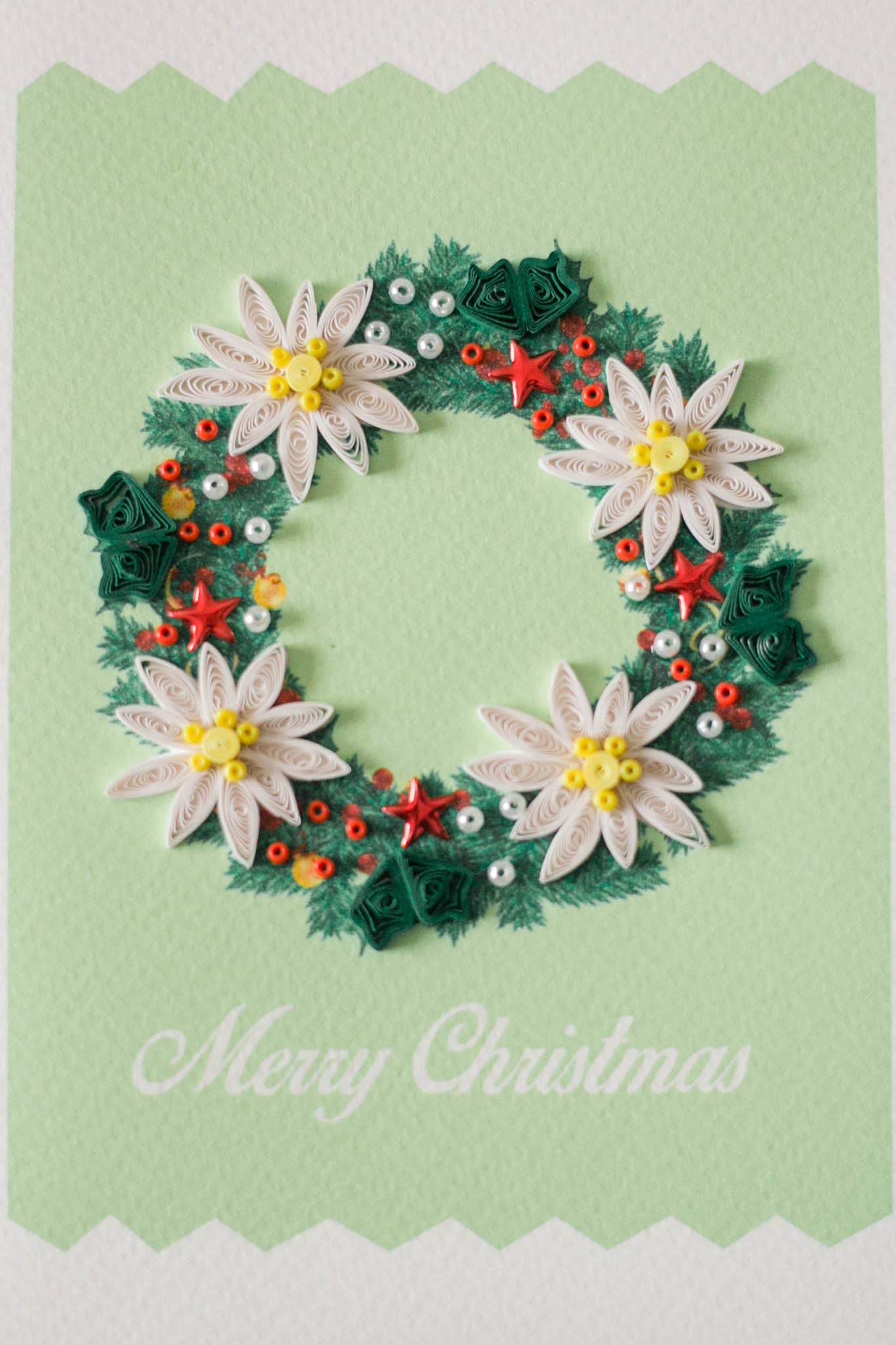 Greeeting Card - Quill Christmas Wreath