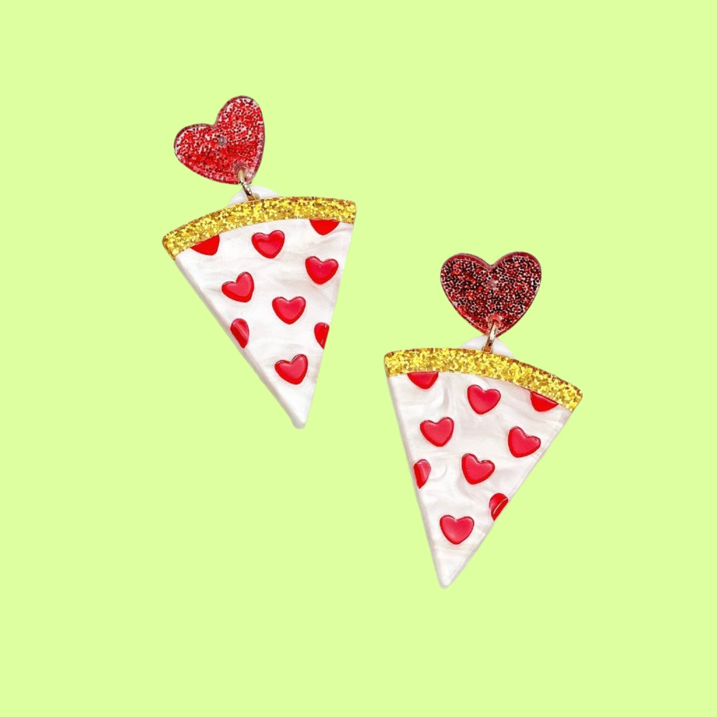 Earrings - Pizza Love Dangle posts