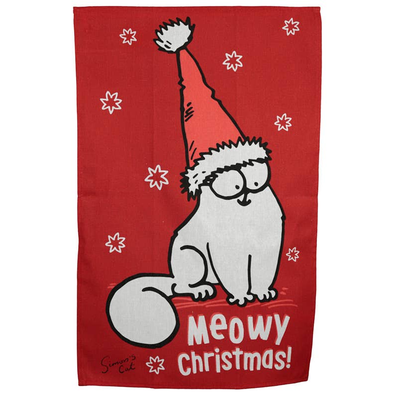 Tea Towel - Christmas Holidays Simon's Cat