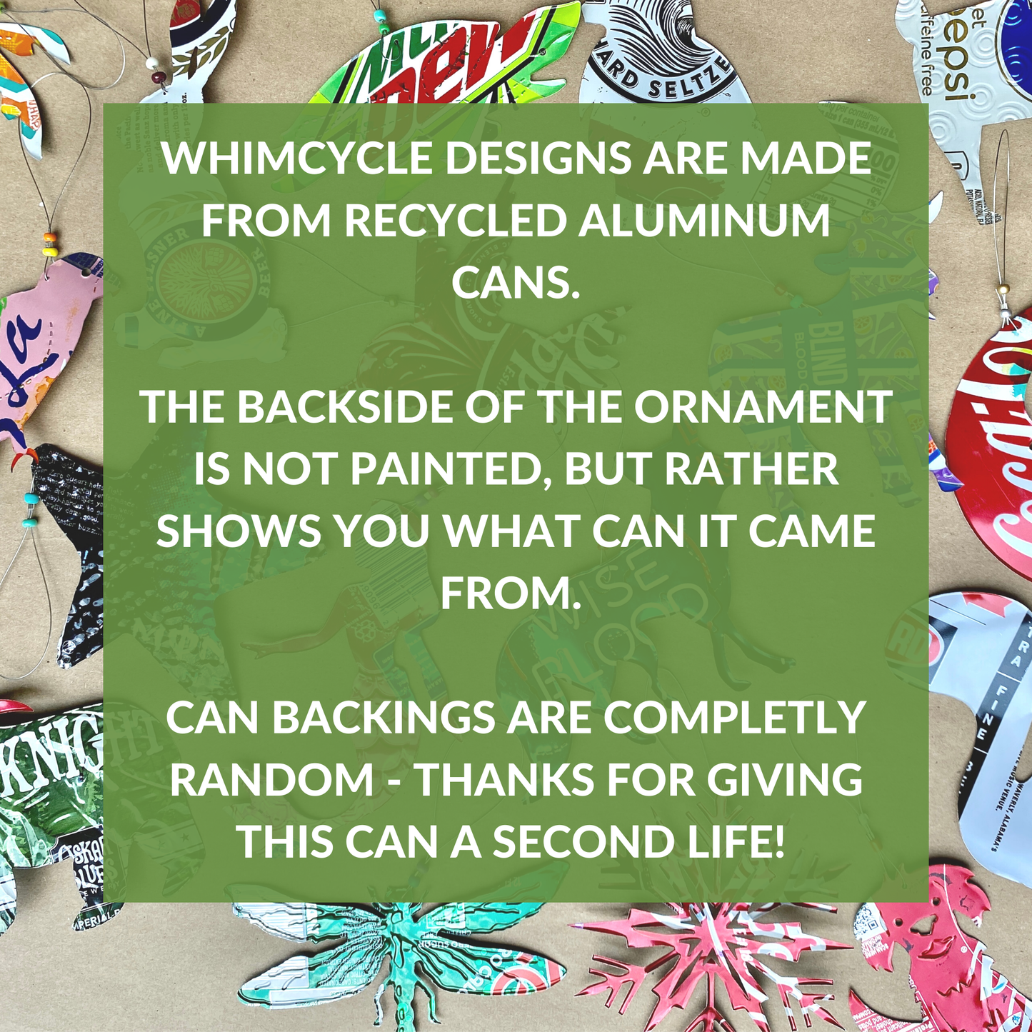 Ornament - Recycled Can Flamingo