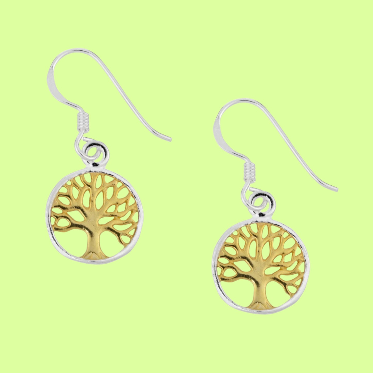 Earrings - 2Tone Tree of life