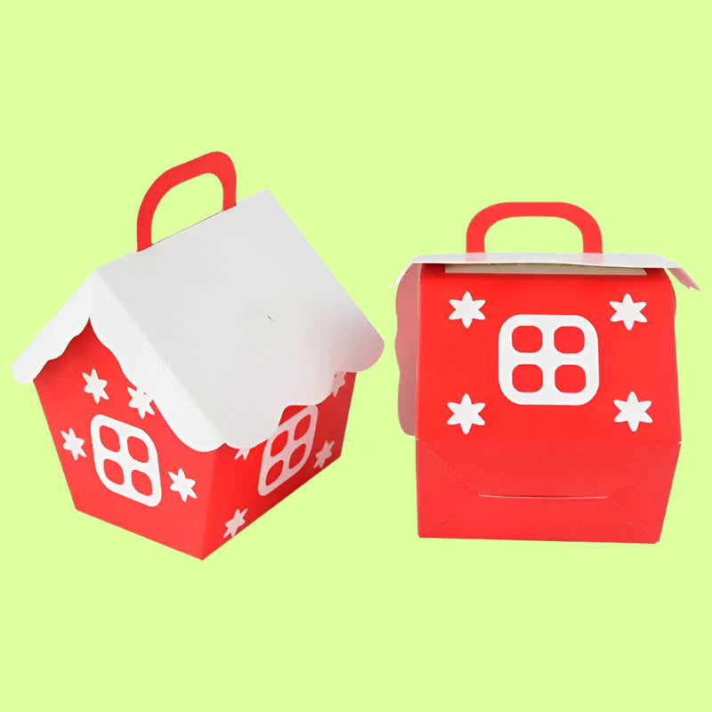 Gift Box - Pack 4 Snow roof house 4hx3.25x2.5 widening to 3.25 top