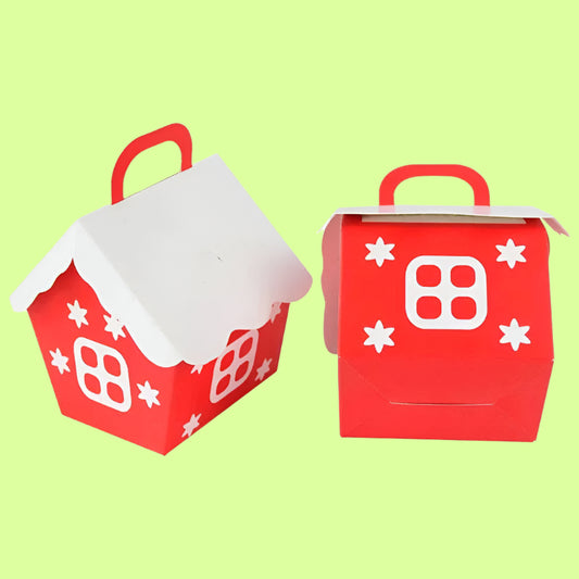 Gift Box - Pack 4 Snow roof house 4hx3.25x2.5 widening to 3.25 top