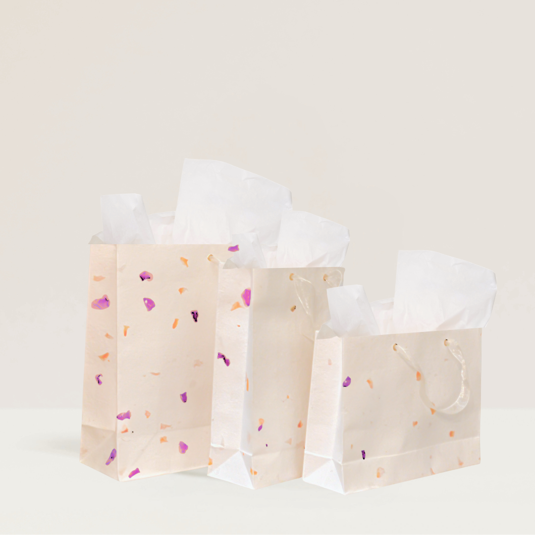 Gift Bag – Plantable Purple Petal w grosgrain handles - LarHori