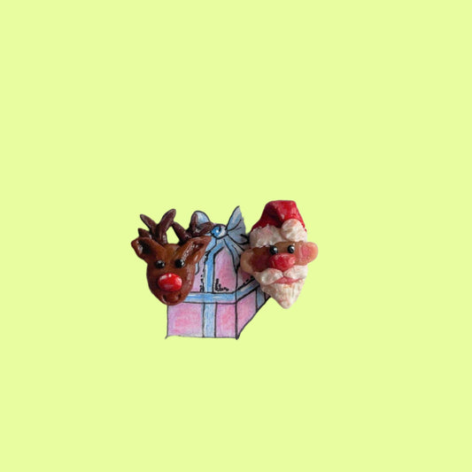 Earrings - Christmas - Santa & Rudolph