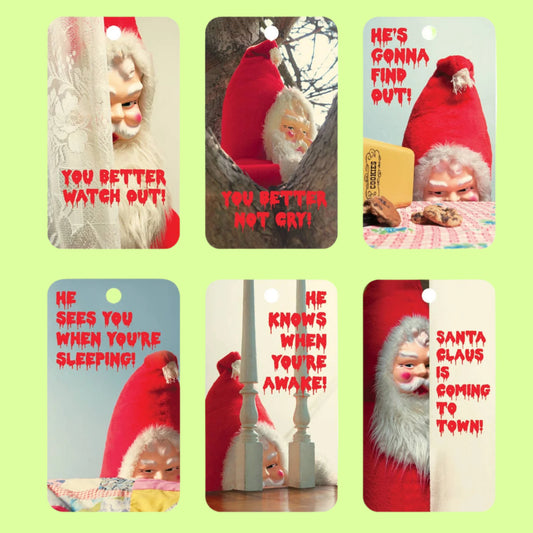 Gift Tag - Creepy Santa