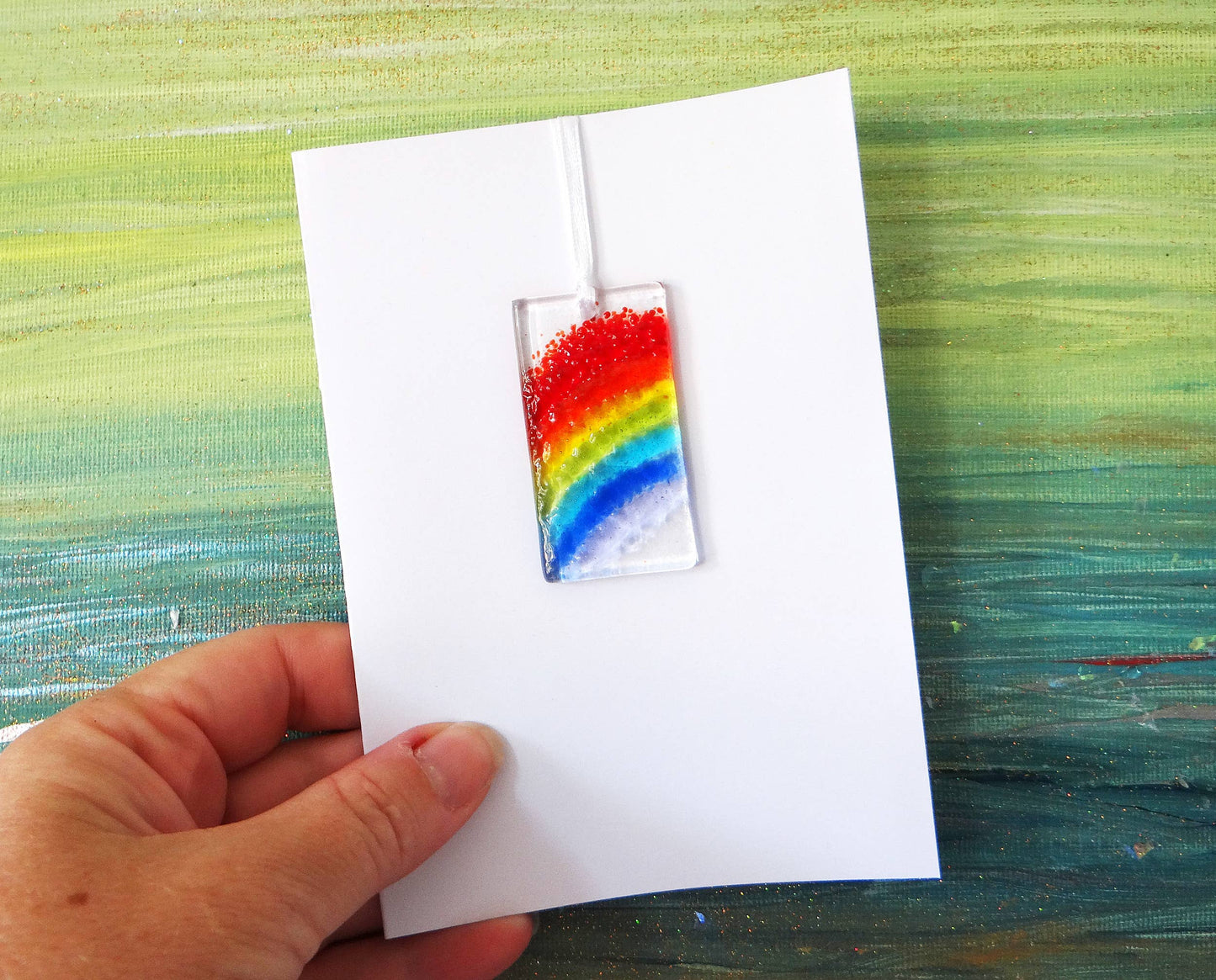 Greeting Card - fused glass light catcher gift various