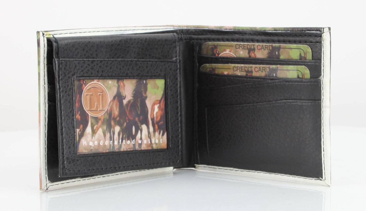 Wallet - Wild Horses Vegan Leather Bi-Fold