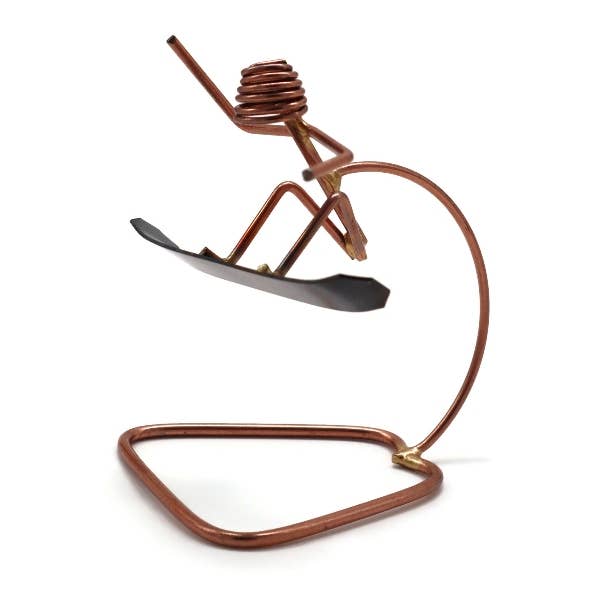 Metal Figurine - Snowboard Jumping