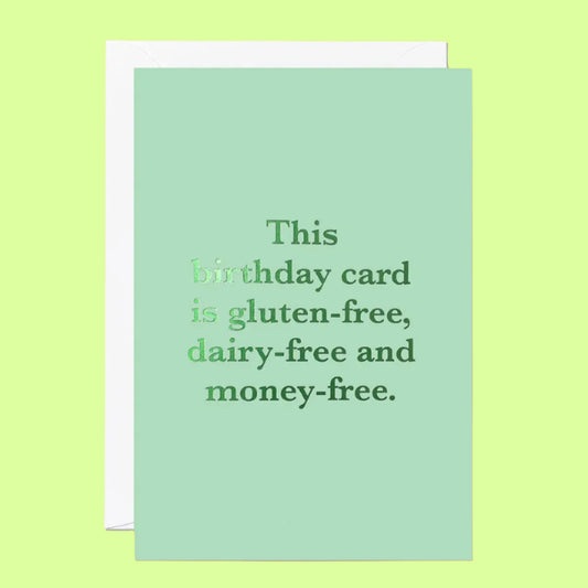 Greeting Card - Gluten-Free, Dairy-Free Funny