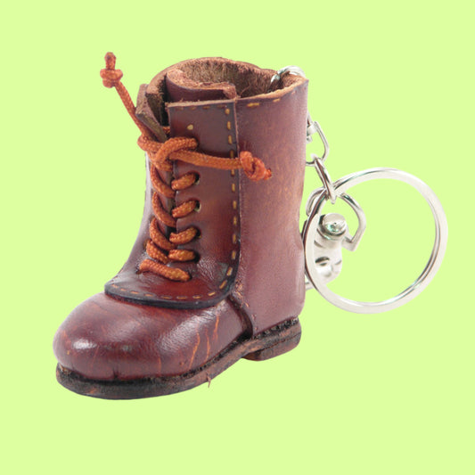 Keychain - leather lace up boot