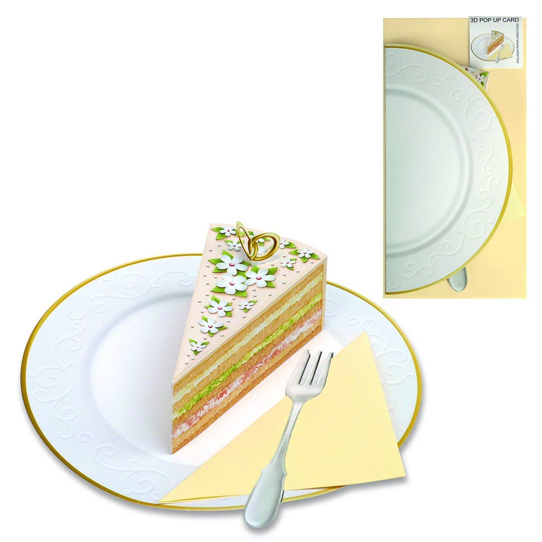 Greeting Card - Pop Up Wedding Cake Slice