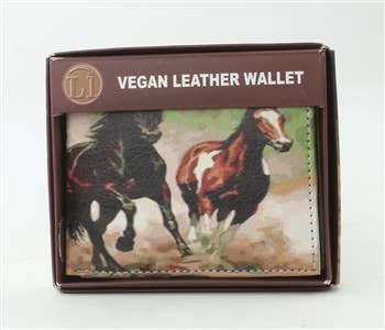 Wallet - Wild Horses Vegan Leather Bi-Fold