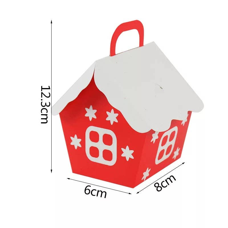 Gift Box - Pack 4 Snow roof house 4hx3.25x2.5 widening to 3.25 top