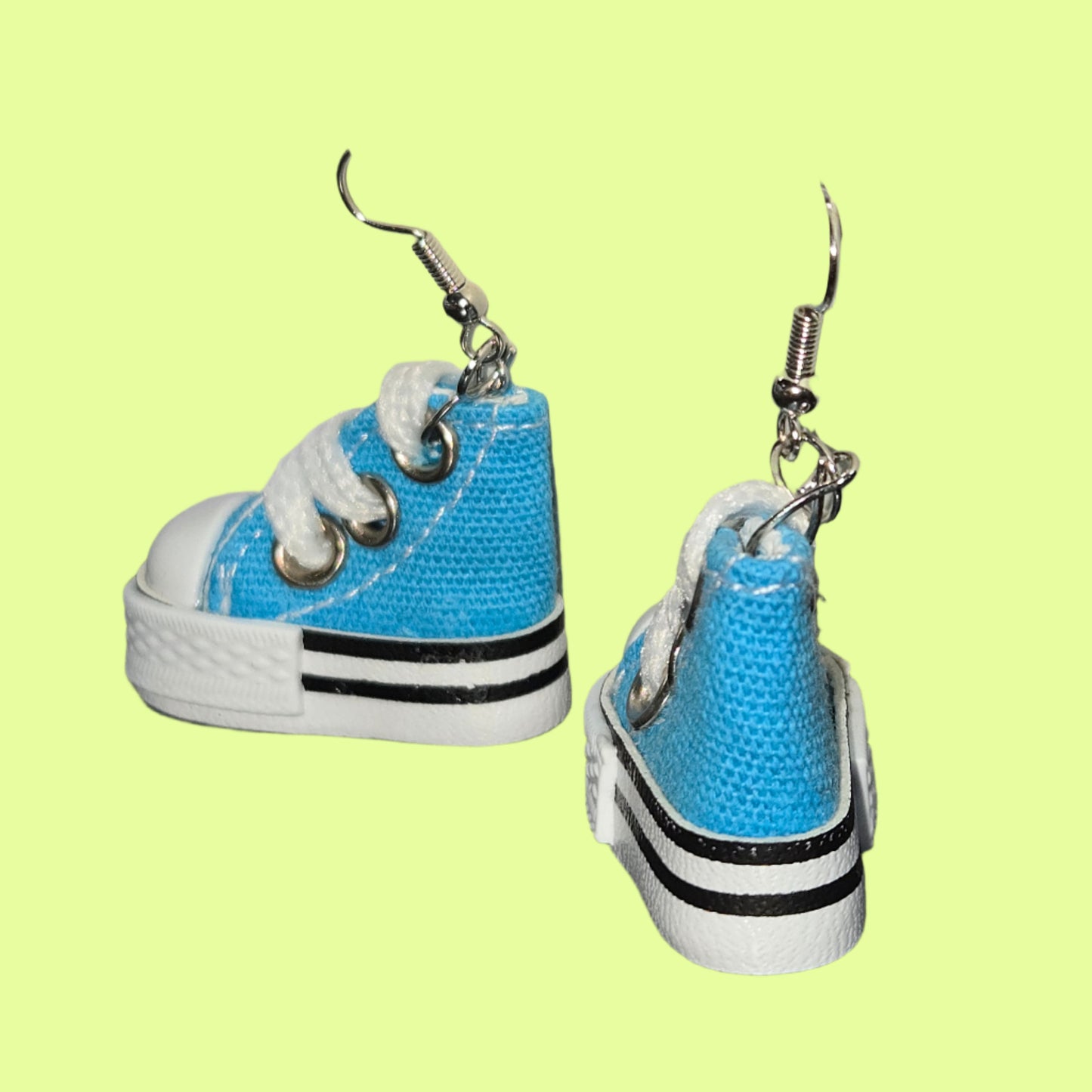 earrings - mini hightop sneakers Aqua