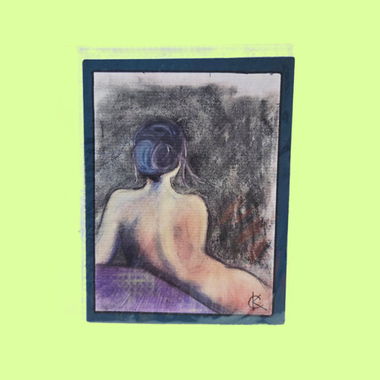 Greeting Card - SK Woman from Back teal
