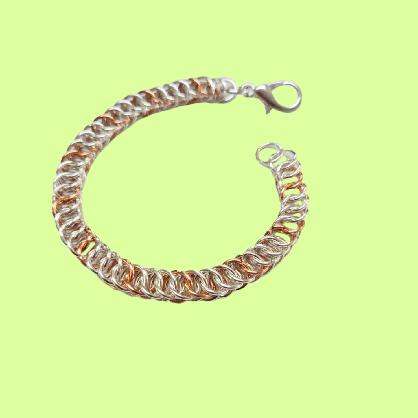 Bracelet - Chainmaille silver/copper