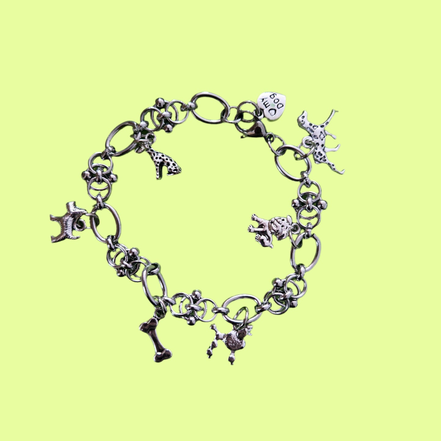 Bracelet - dog charms - heart