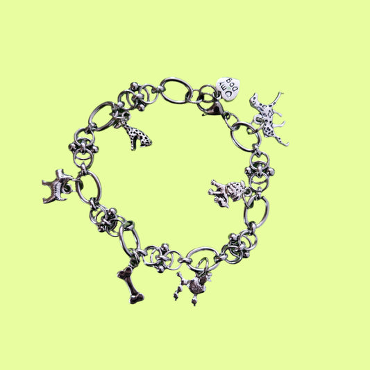 Bracelet - dog charms - heart