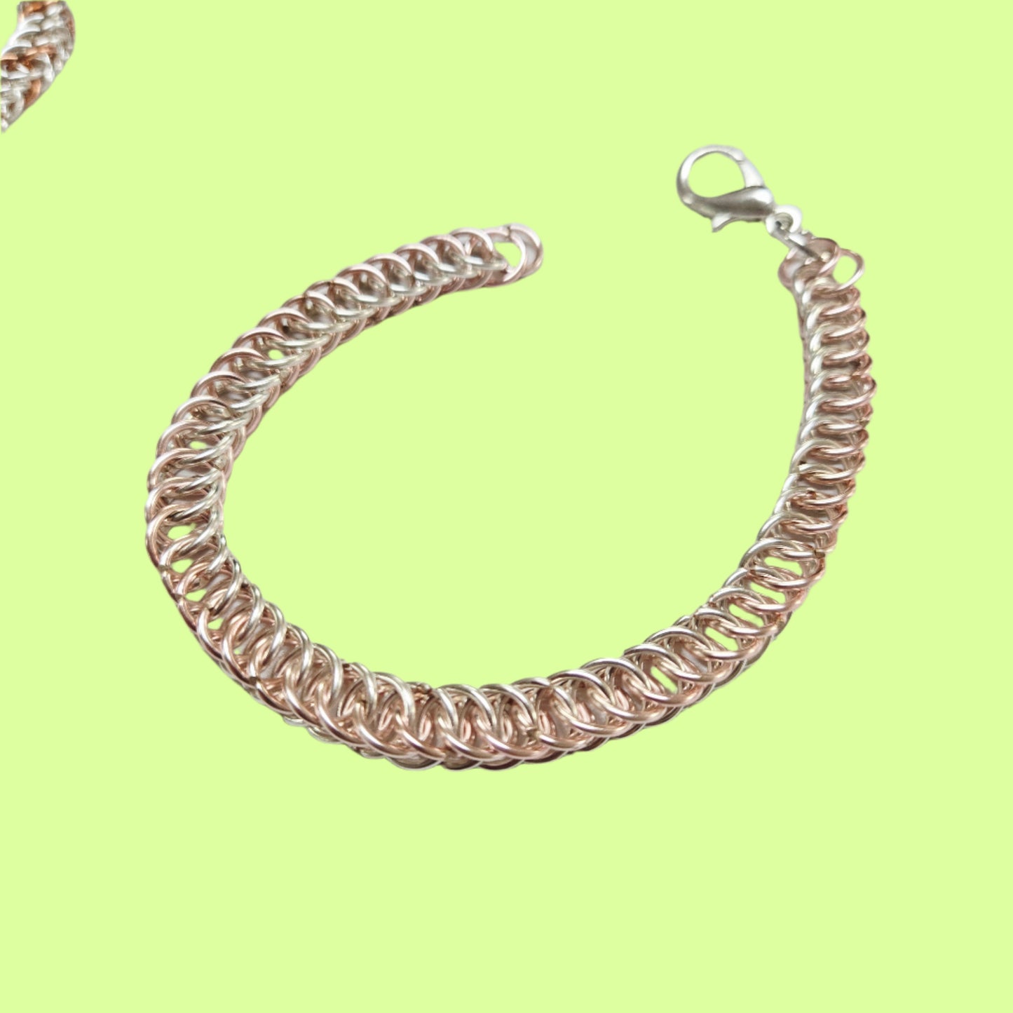 Bracelet - Chainmaille silver/rose gold