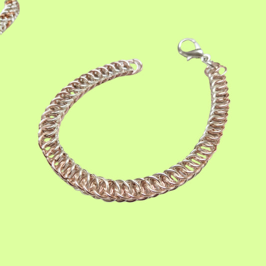 Bracelet - Chainmaille silver/rose gold