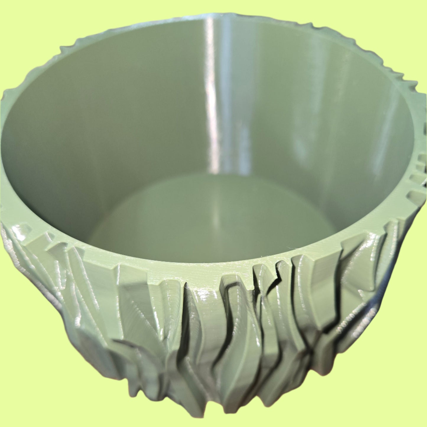 Plant Pot - Tree Bark Army Green lge
