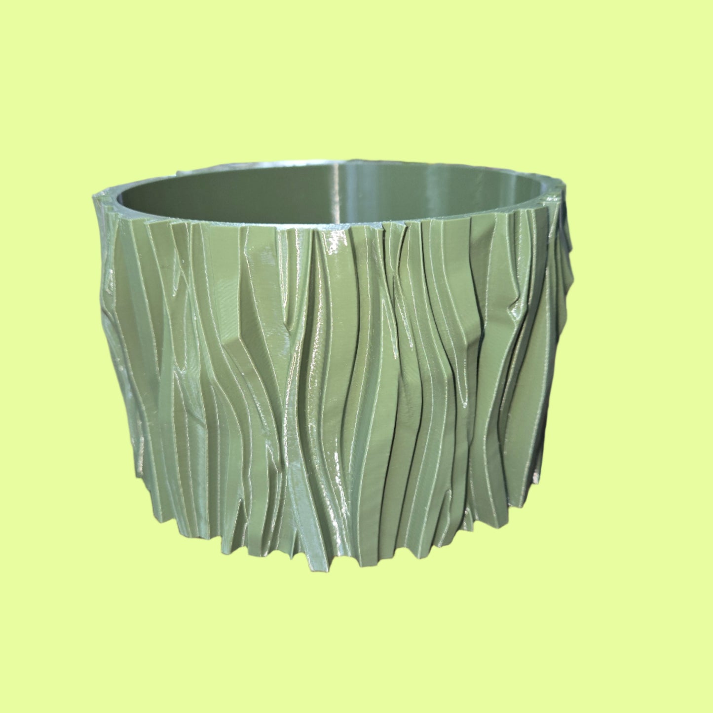 Plant Pot - Tree Bark Army Green lge