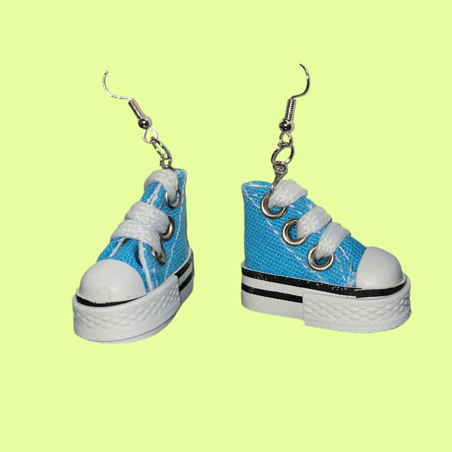 earrings - mini hightop sneakers Aqua