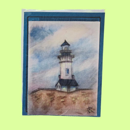 Greeting Card - SK Lighthouse blue